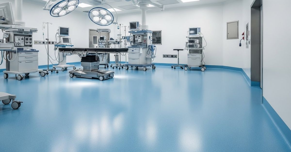 Piso epóxi hospitalar - sistema epoxi da Augepoxi.