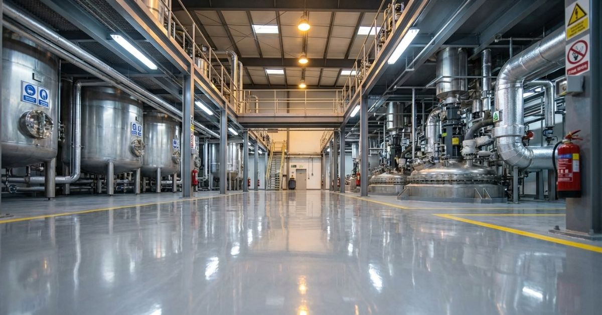 Piso industrial para áreas químicas - Augepoxi