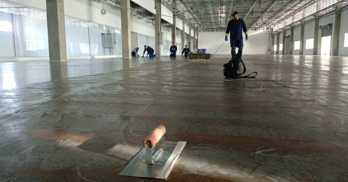 Piso epóxi para construtoras - Augepoxi
